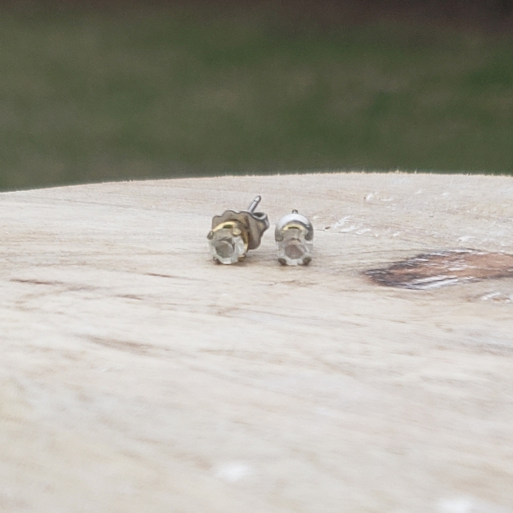 Elegant Purple, Pink, And Clear Stud Earrings - Picture 14 of 15